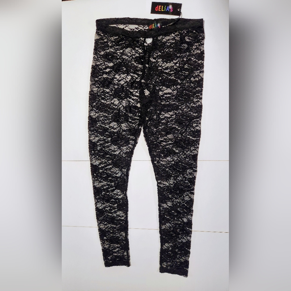 dELiA*s Black Lace Leggings
